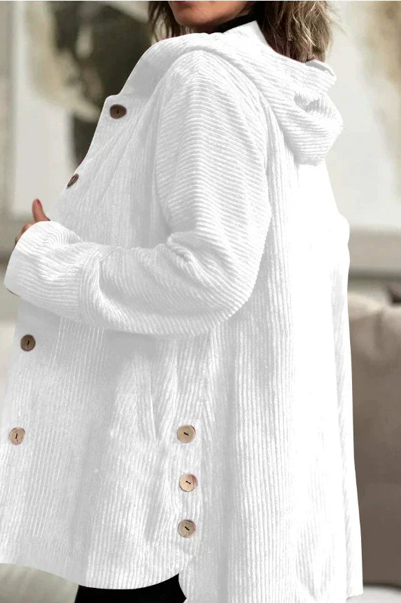 Ibby | Chaqueta con capucha de pana acogedora