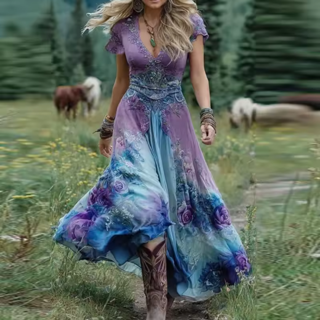 Marina | Vestido floral sartorial y fluido